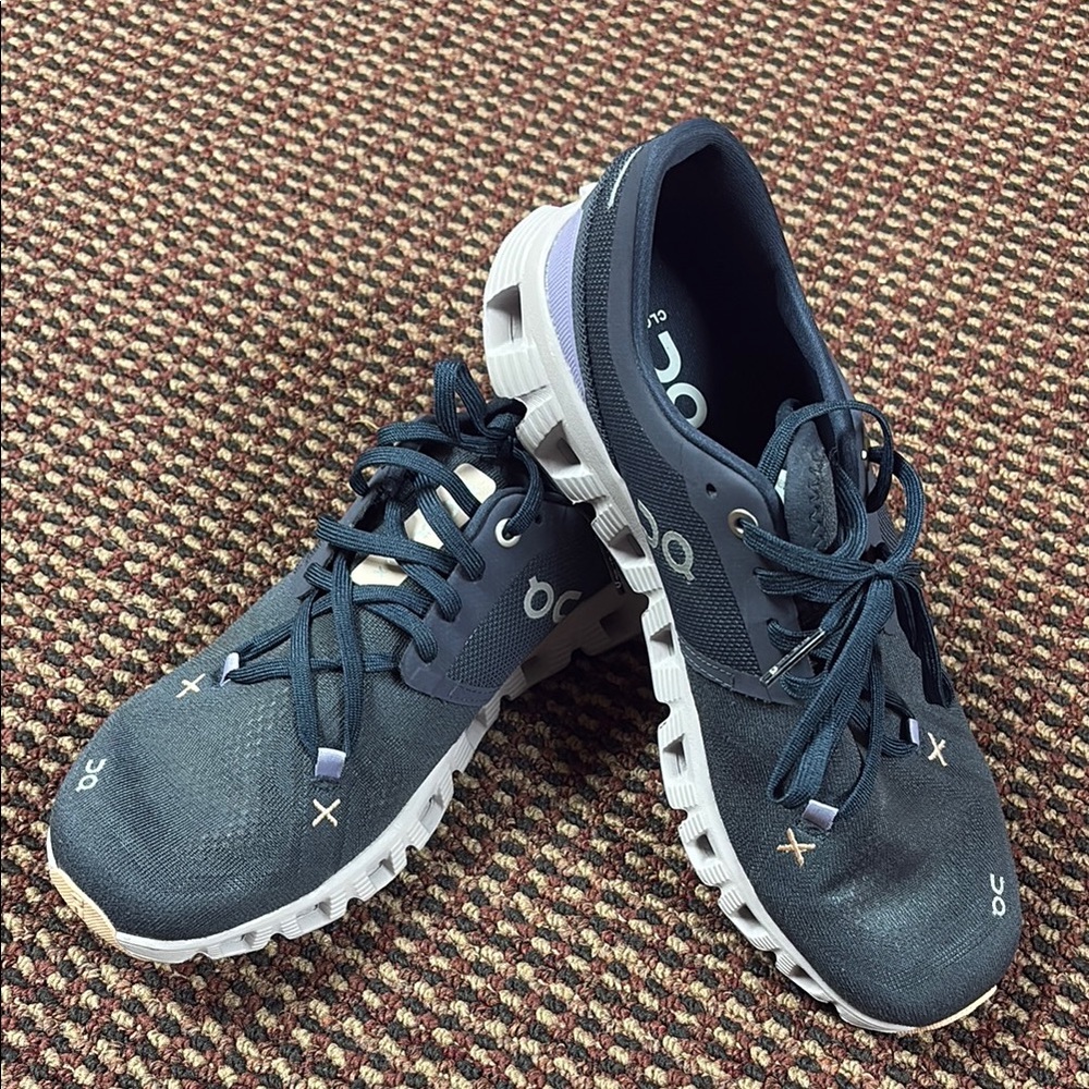 On Running Dark Blue Athletic Shoes